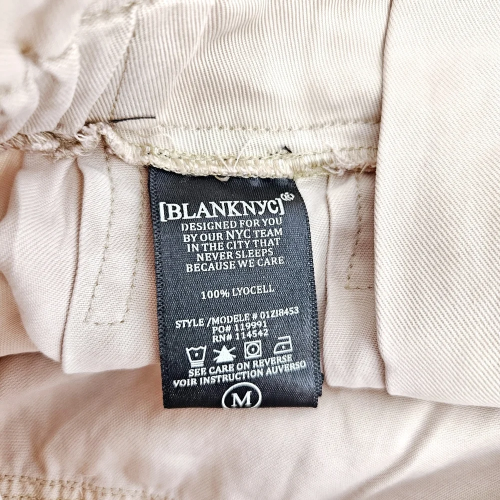 High Rise Paperbag Waist Cargo Shorts Pleated Khaki Lyocell Utility NWT M
